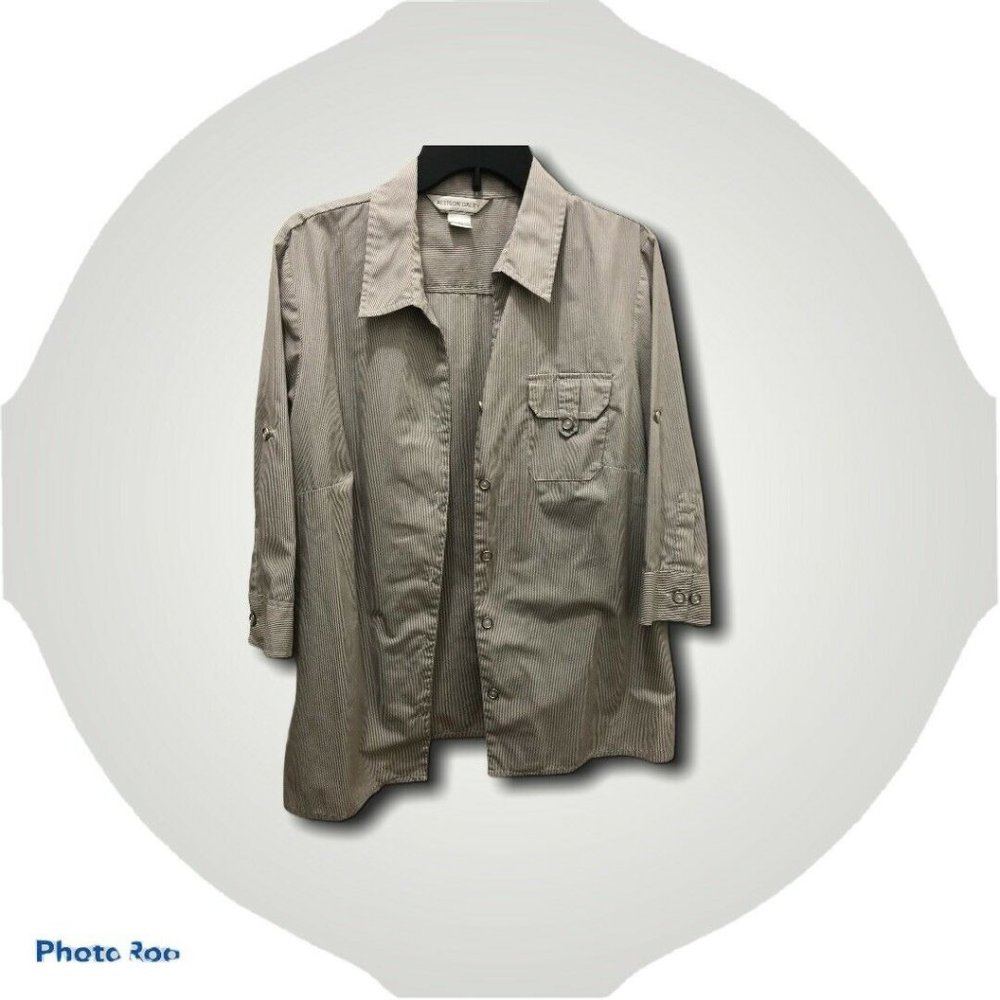 ALLISON DALEY 3/4 SLEEVE STRIPED SZ 16 Black/White